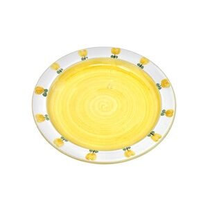 Handpainted Cottagecore Ceramic Saucer Plate Spoon Rest White Yellow Norway